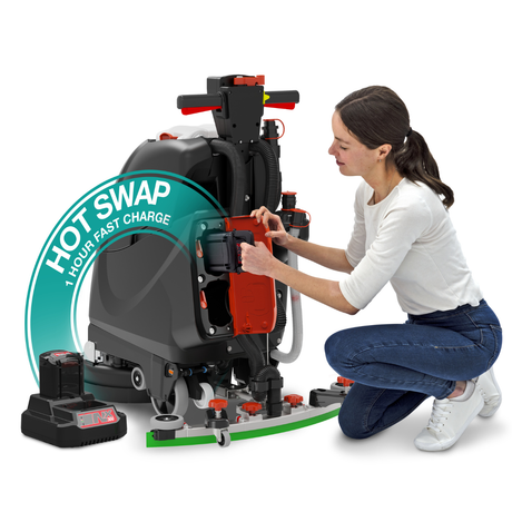 Numatic TTB3045NX-R Floor Scrubber Dryer - Battery Powered