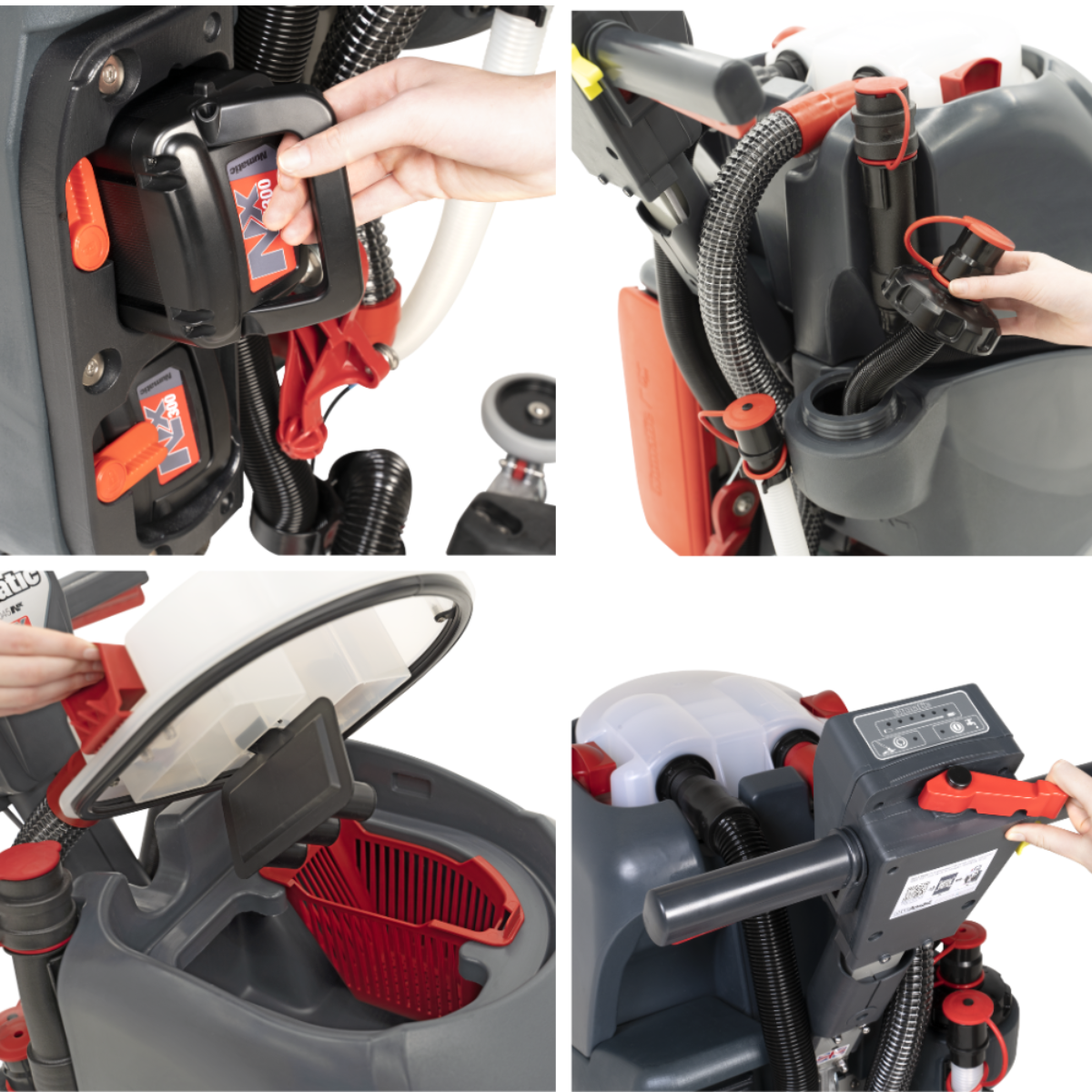 Numatic TTB3045NX-R Floor Scrubber Dryer - Battery Powered
