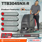 Numatic TTB3045NX-R Floor Scrubber Dryer - Battery Powered