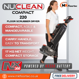 Numatic 220NX Compact Floor Scrubber Dryer