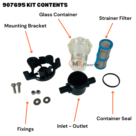 Numatic 907695 TT Extended Strainer Kit - Solution Tank Filter