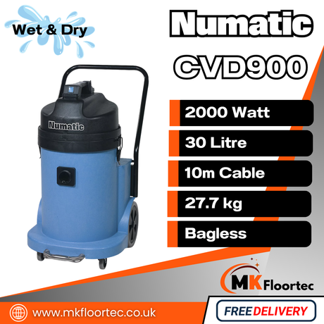 Numatic CVD900 CombiVac Industrial Wet & Dry Vacuum Cleaner (Twin Motor)