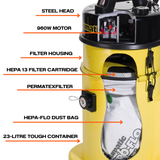 Numatic HZ570 H-Class Vacuum Cleaner Hazardous Dust Extractor