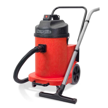 Numatic NVDQ900 Industrial Dry Vacuum Cleaner with twin motors, designed for efficient and powerful dry cleaning in industrial settings. 