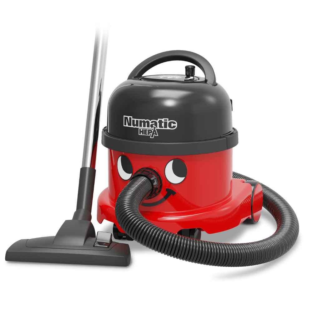 Numatic NVR170H Henry vacuum cleaner with HEPA13 filter, designed for commercial use and effective allergy control.