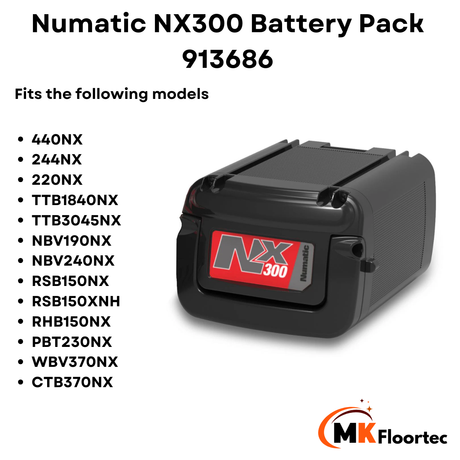 Numatic NX300 Battery Pack 913686