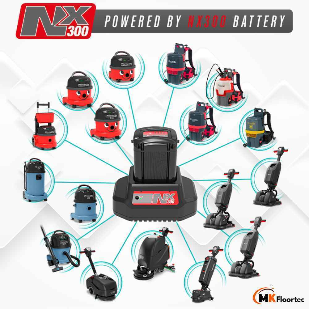 Numatic TTB3045NX-R TwinTec Battery Floor Cleaning Scrubber Dryer NX300 Battery System