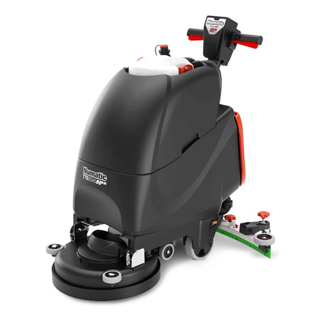 Numatic TTB3045NX-R Cordless Scrubber Dryer features a 30L capacity, 450mm scrub width, and is 45% recycled plastic for sustainability.
