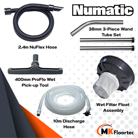 Numatic WVD1800AP Industrial Twin Motor Wet Vacuum Cleaner – Automatic Pump – 70L