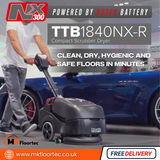 Numatic TTB1840NX-R Floor Scrubber Dryer - Battery Powered