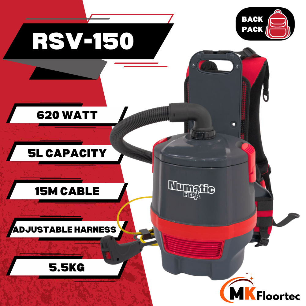 Numatic RSV150 Back Pack Vacuum Cleaner RuckSack Vac - Mains Cable