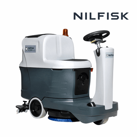 Nilfisk SC2000 ride-on small scrubber dryer floor cleaning machine