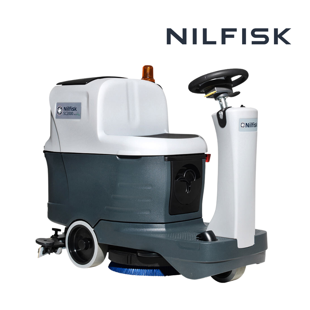 Nilfisk SC2000 53B Micro Ride On Battery Powered Scrubber Dryer With Charger