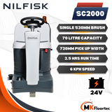 Nilfisk SC2000 53B Micro Ride On Battery Powered Scrubber Dryer With Charger