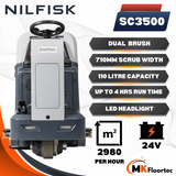 Nilfisk SC3500 ride-on scrubber dryer specification