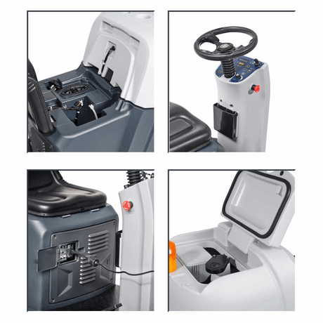 Nilfisk SC3500 ride-on industrial scrubber dryer features