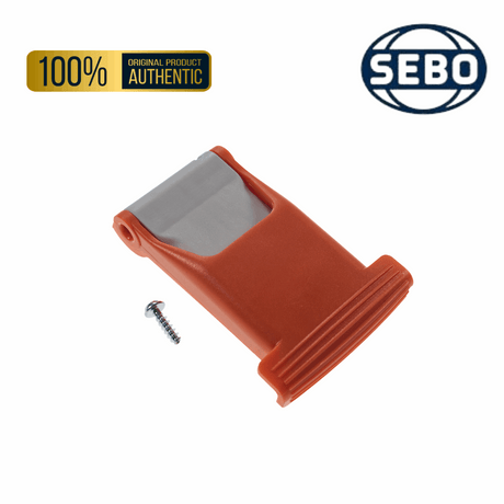 Orange release pedal assembly for Sebo BS360 BS36 Comfort vacuum cleaner, model part number 20230ER. 