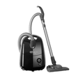 Sebo Airbelt E1 Pet +BOOST vacuum cleaner, featuring tools for carpets and upholstery, perfect for homes with pets and hair removal. 