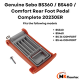 Sebo BS360 / BS460 / Comfort Rear Foot Pedal Complete 20230ER