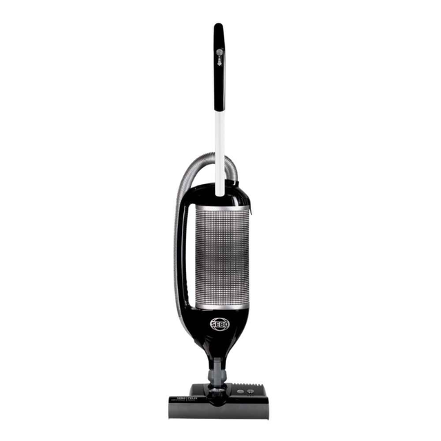 SEBO Felix Pet vacuum cleaner featuring multiple attachments, including a Kombi floor head and enhanced charcoal filters for odour control.