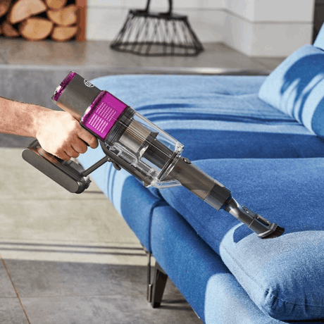 SEBO BALANCE A1 MAGENTA, a lightweight and adaptable battery stick vacuum for effortless cleaning, backed by a 2-year warranty.