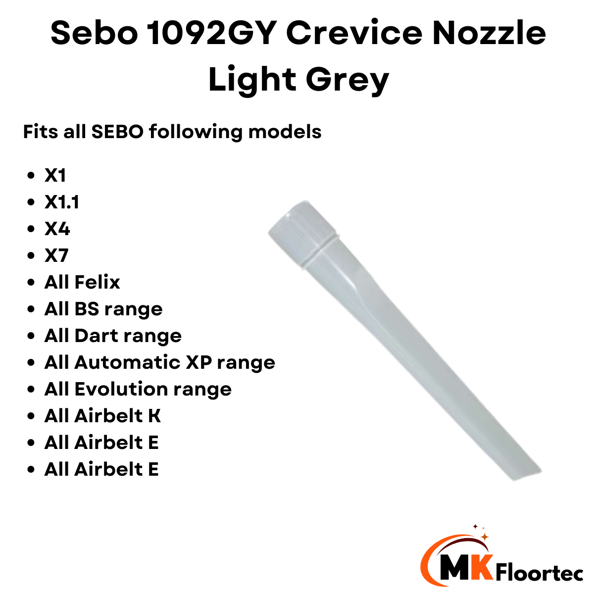 Sebo 1092GY Crevice Nozzle