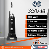 Sebo Automatic X7 Pet Upright Vacuum Cleaner +Boost 91540GB