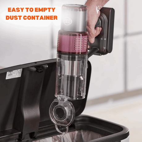 The SEBO BALANCE A1 MAGENTA is a cordless vacuum with a user-friendly, easy-to-empty dust bin for hassle-free cleaning.  