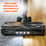 SEBO BALANCE A1 MAGENTA cordless vacuum, perfect for cleaning both hard floors and carpets with ease.  