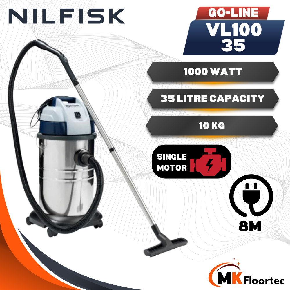 Nilfisk VL100-35 GO Wet & Dry Vacuum Cleaner Single Motor