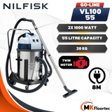 Nilfisk VL100-55 GO Wet & Dry Vacuum Cleaner Twin Motor