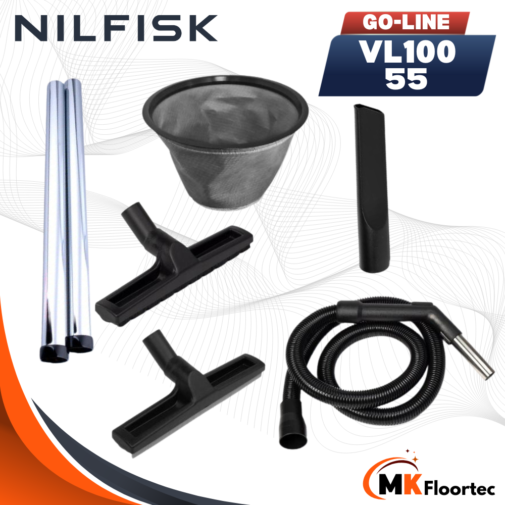 Nilfisk VL100-55 wet and dry vacuum cleaner included tools and attachments