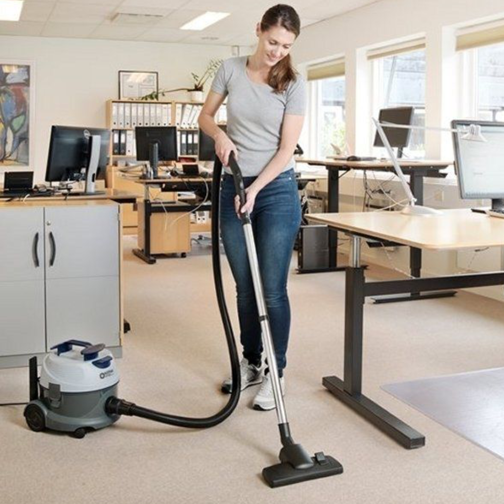 Nilfisk VP100 commercial cylinder vacuum cleaner for work and office. 50000471