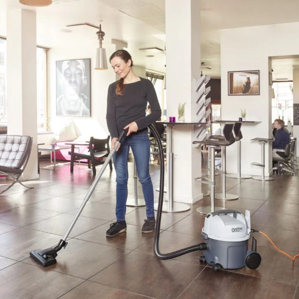 Nilfisk VP300 HEPA Basic vacuum cleaner for commercial work and office cleaning