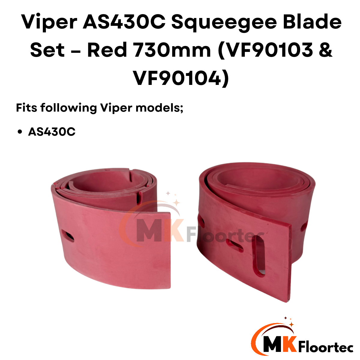 Viper AS430C Squeegee Blade Set – Red 730mm (VF90103 & VF90104)