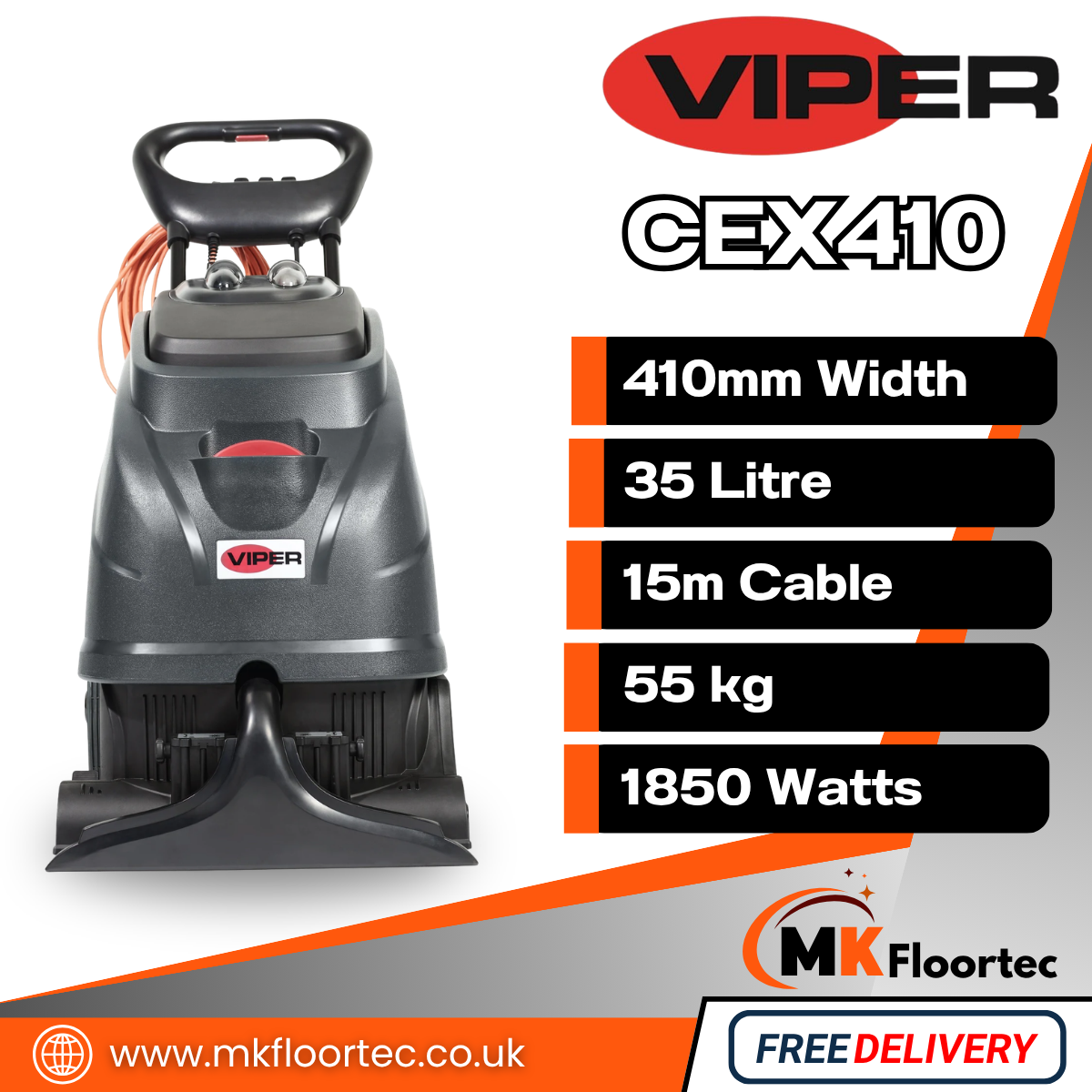 Viper CEX410 Industrial Carpet Cleaner Extractor