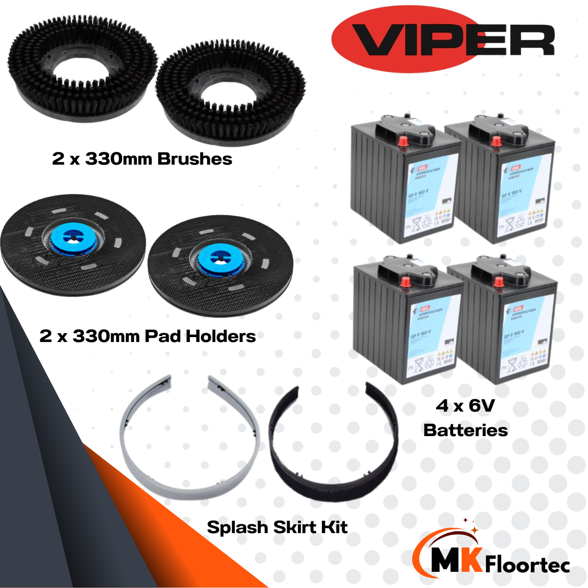 Viper AS6690T Scrubber Dryer With Traction 26-Inch - Battery Powered