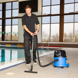 Numatic WBV370 NX cordless vacuum cleaner designed for wet and dry cleaning, ensuring safe operation without cables.