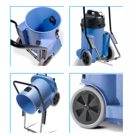 The Numatic WV900 is a heavy-duty vacuum with 32L wet and 40L dry capacity, ideal for tackling industrial spills and floods.
