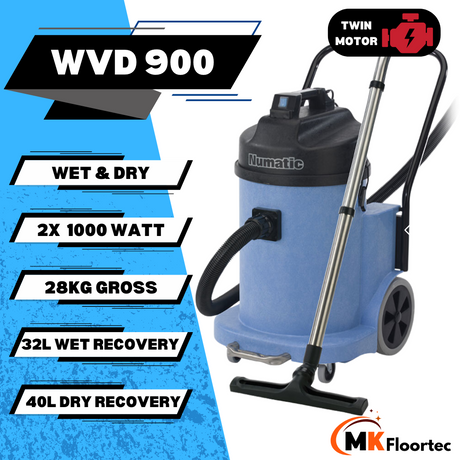 Numatic WVD900 Industrial Wet Or Dry Vacuum Cleaner Twin Motor Motor 240 Volt