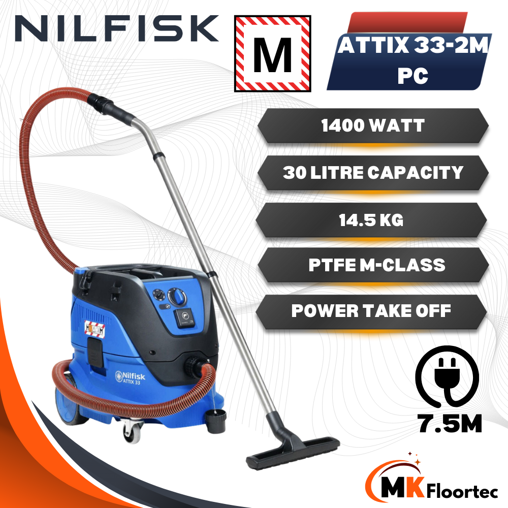 Nilfisk Attix 33-2M PC M Class Vacuum Cleaner 240 Volt - 107412189