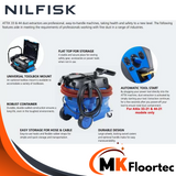 Nilfisk Attix 33-2H PC H Class Hazardous Dust Vacuum Cleaner 240 Volt 107419678