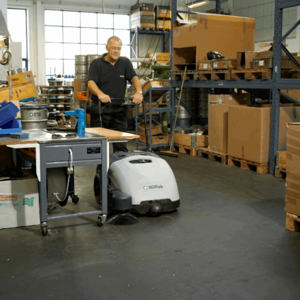 Nilfisk SW750 floor sweeper for industrial use