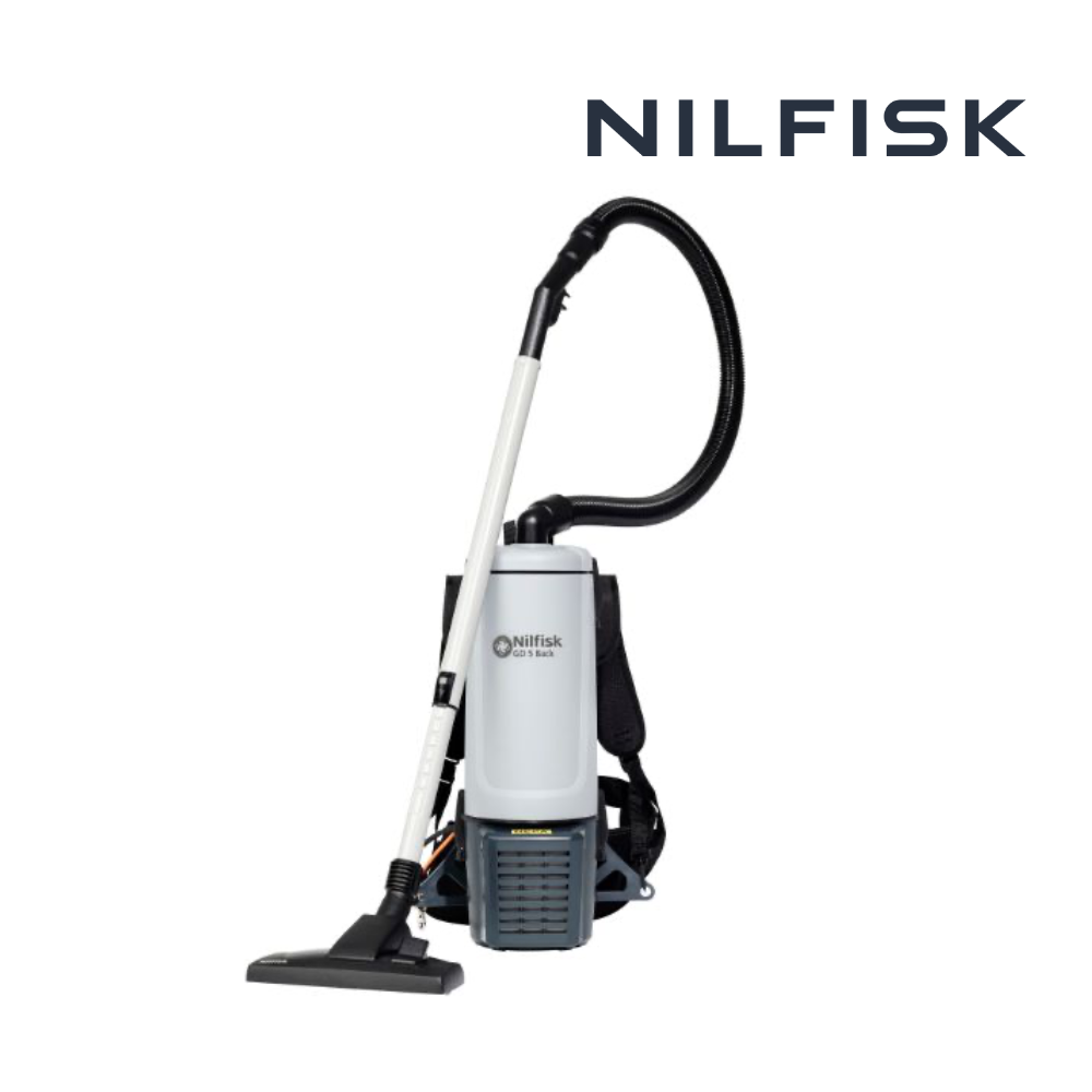 Nilfisk GD5 HEPA Back Pack Mains Powered Vacuum Cleaner Rucksack Vac