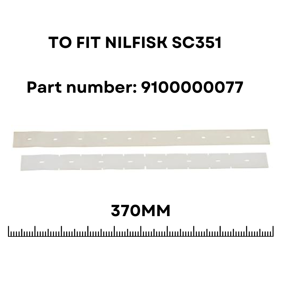 Nilfisk SC351 Replacement Squeegee Blade Set PU - 9100000077 Front And Rear Set