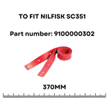 Nilfisk SC351 Replacement Squeegee Blade Set Red Gum - 9100000302 Front And Rear Set