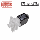Numatic 220348 solenoid valve for water flow, 240 Volt, designed for TT1840, TT4045, and TT4055 scrubber dryers.