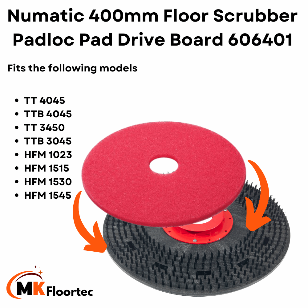 Numatic 4045 HFM 400mm cleaning pad holder drive board 606401 for floor machines