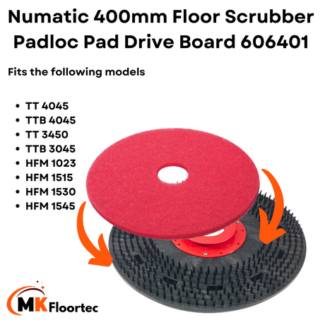 Numatic 400mm Floor Scrubber Padloc Pad Drive Board 606401