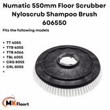 Numatic TT4055 20-inch nyloscrub floor scrubber machine soft shampoo brush 606550 550mm